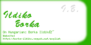 ildiko borka business card